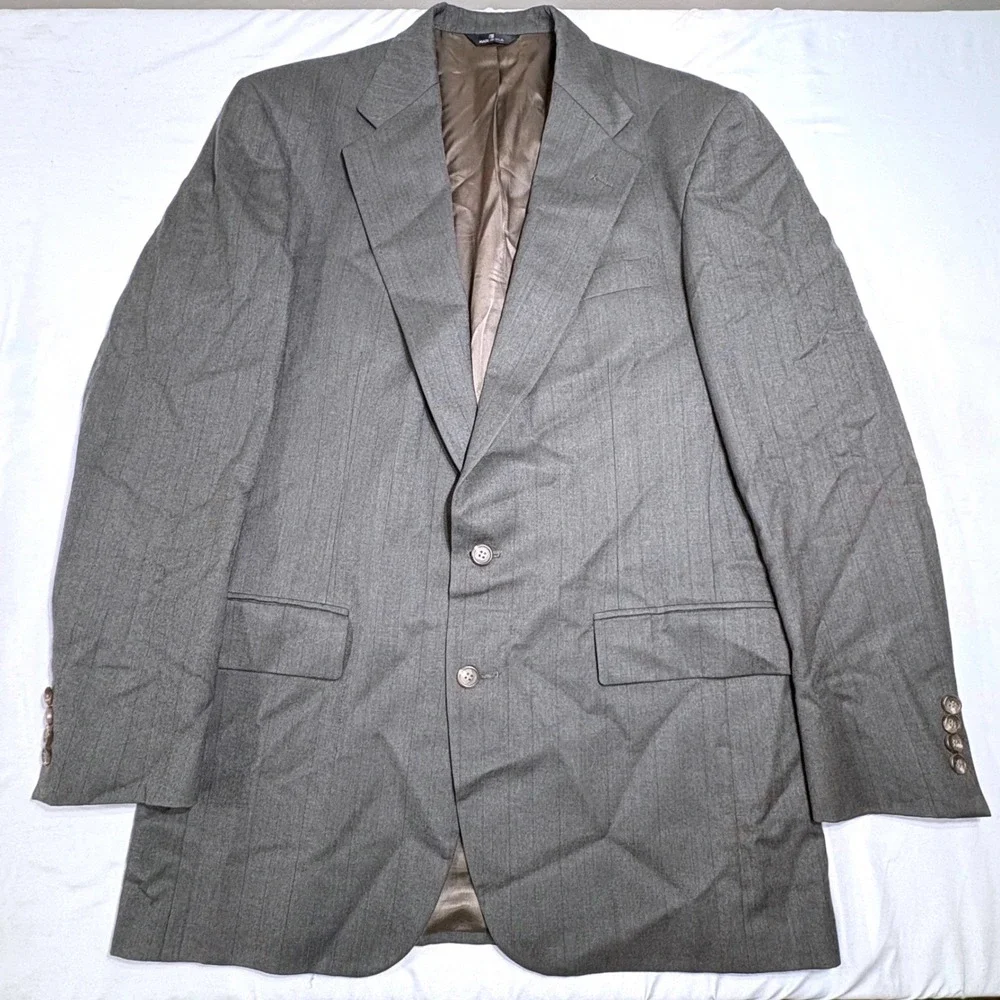 Vintage Polo University Club Ralph Lauren Blazer Mens 42 Gray Wool Sport Coat 90